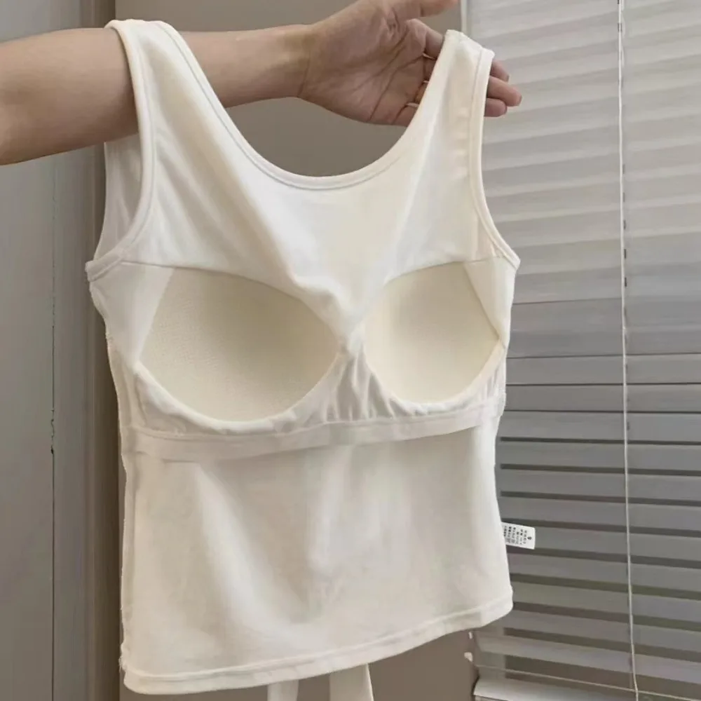لينة عارية الذراعين أكمام المحاصيل الأعلى Bowknot بلون الكورية القوس تانك القمم الشارع الشهير الملابس الداخلية بروتيل مع منصات السفر