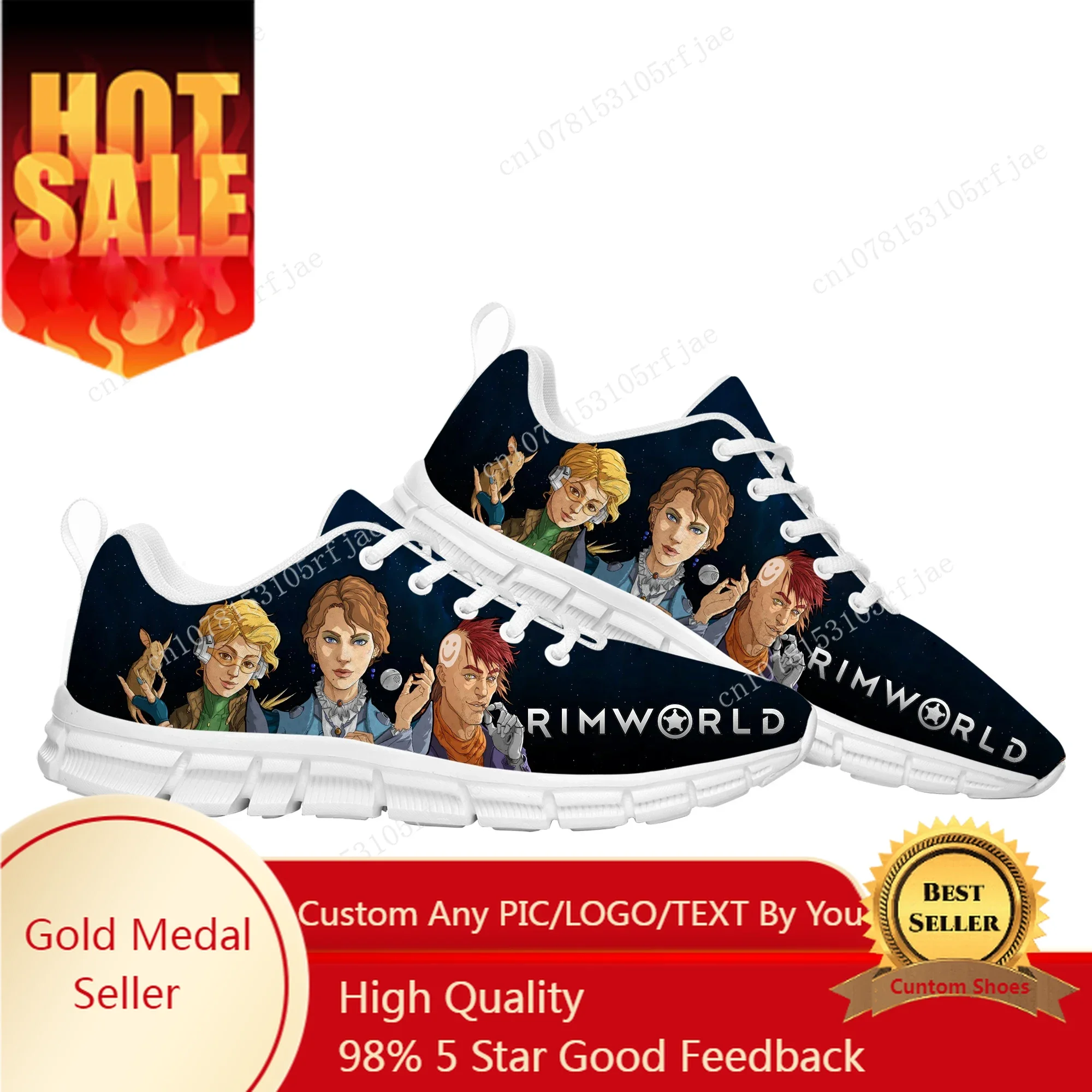 

RimWorld Sports Custom Shoes Hot Cartoon Game Mens Womens Teenager Fashion Sneaker Tailor Made Couple Built Shoes