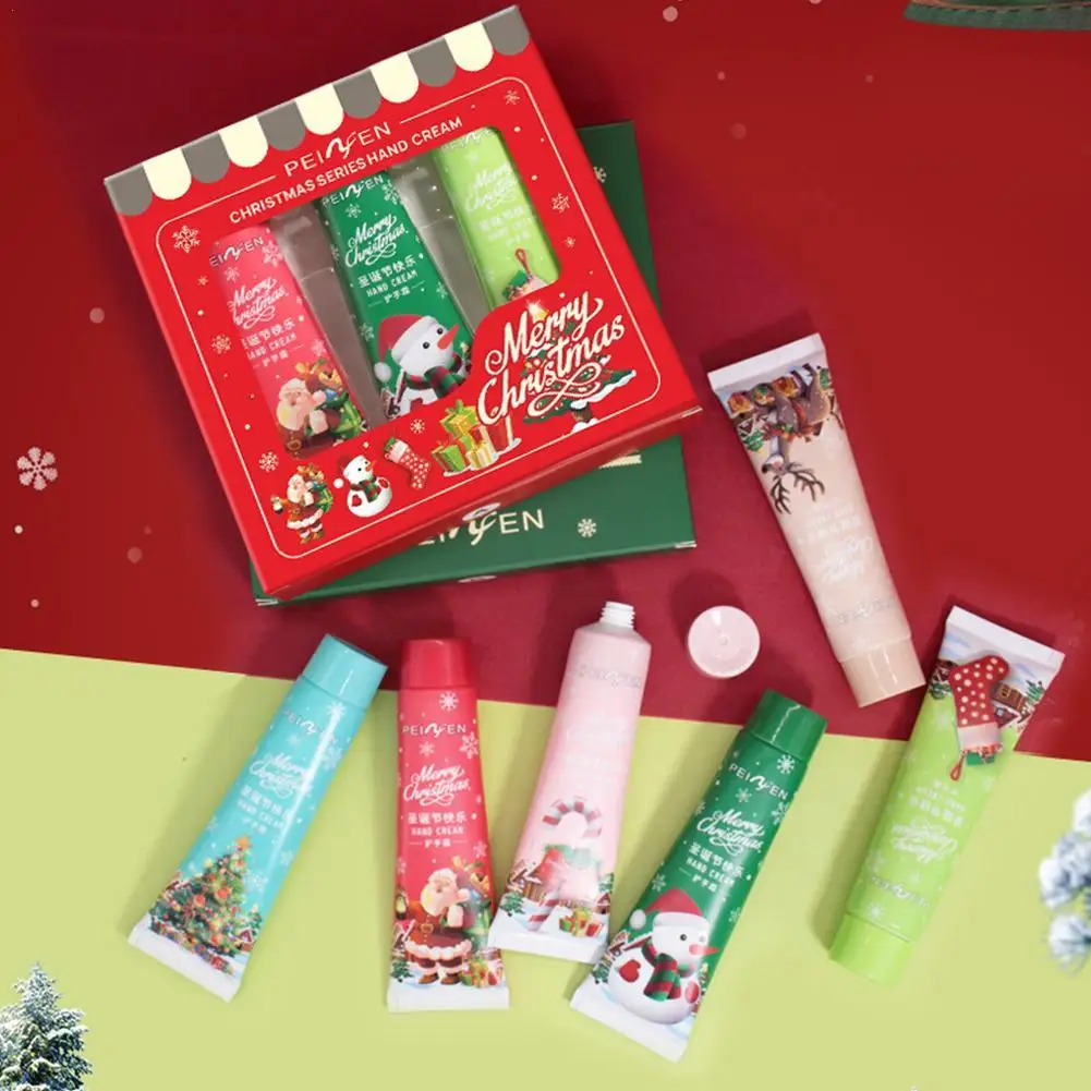 

3 шт., рождественские наборы кремов для рук, увлажняющий, освежающий крем для рук, питательный продукт для ухода за кожей рук