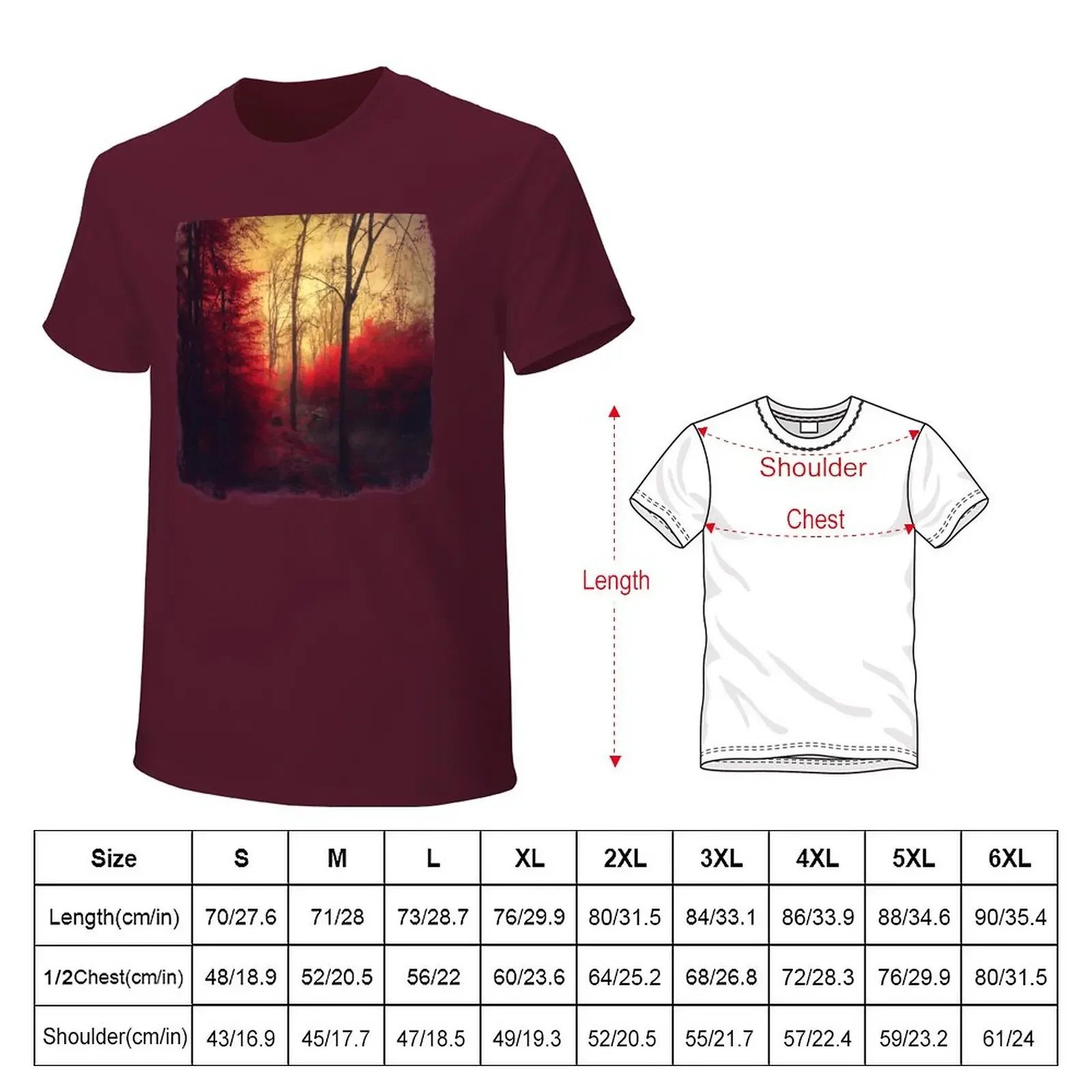 Ruby Red Forest T-Shirt sports fans plus sizes fruit of the loom mens t shirts