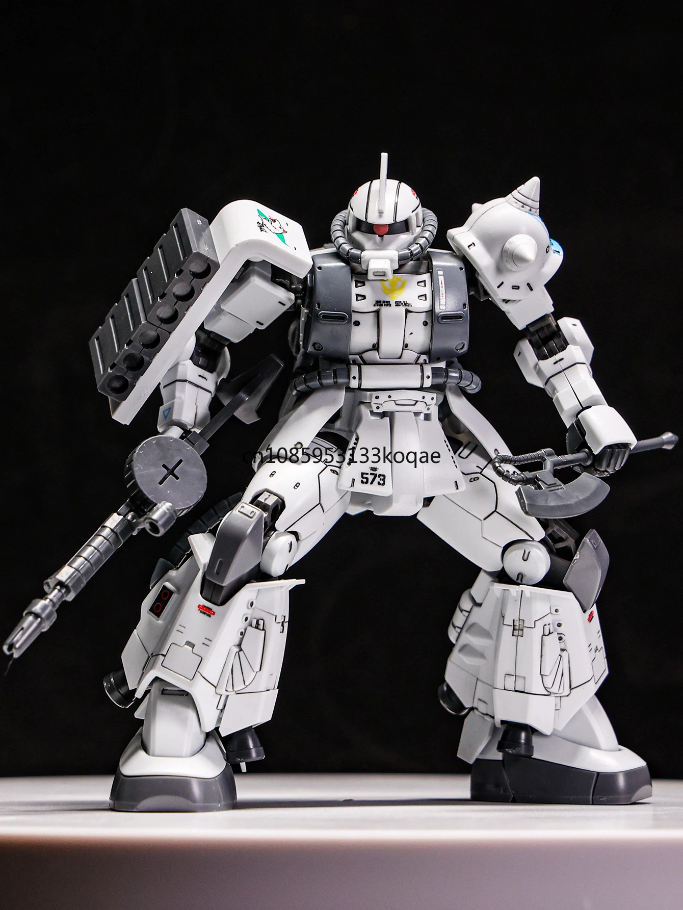 HG Assembly Model Kits, White Wolf MS-06R-1A, Coleção Zaku 2, Action Figures Robot, Kit Modelo de Plástico, Hobby Toys, Presentes, 1: 144