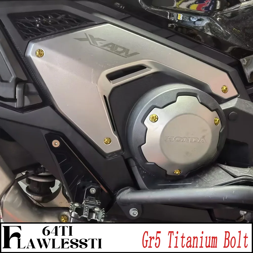 FLAWLESSTI Gr5 Titanium Bolt Front Brake Caliper ABS Disc Line Shock Engine Cover Bodycover Bolt For Honda X-ADV 750 2017-2025