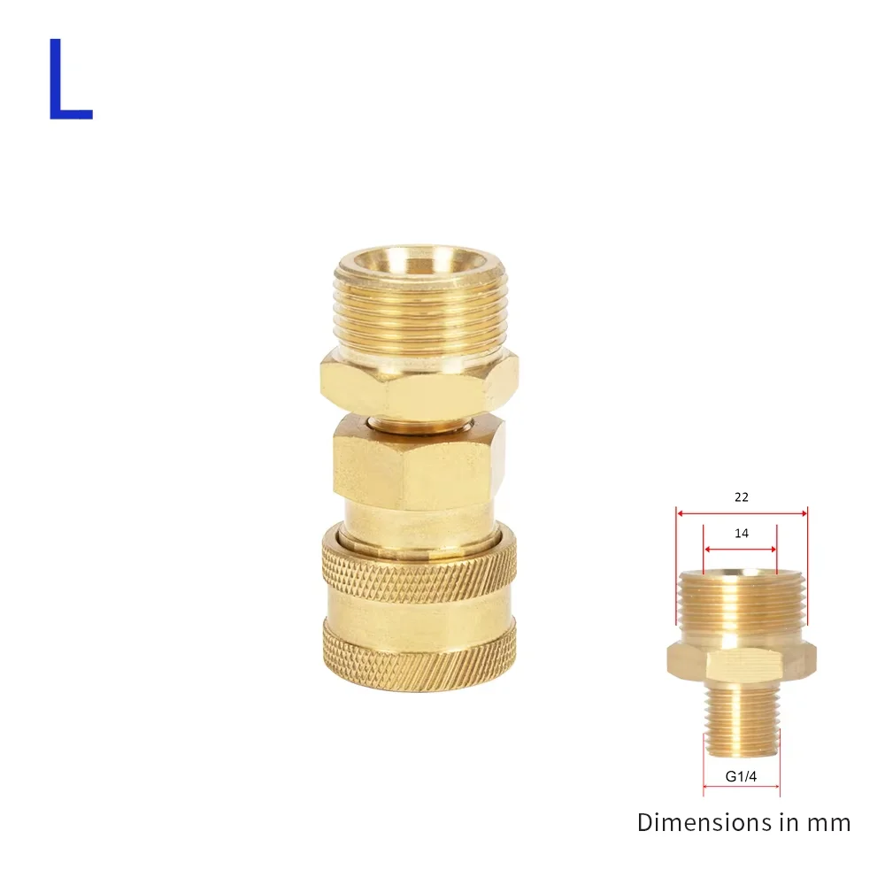 Hochdruckreiniger-Schnellkupplung 1/4" für Spritzpistolenlanze, Bajonett-Adapter 1/4" Schnellverschluss-Anschluss für Karcher – Detail 19