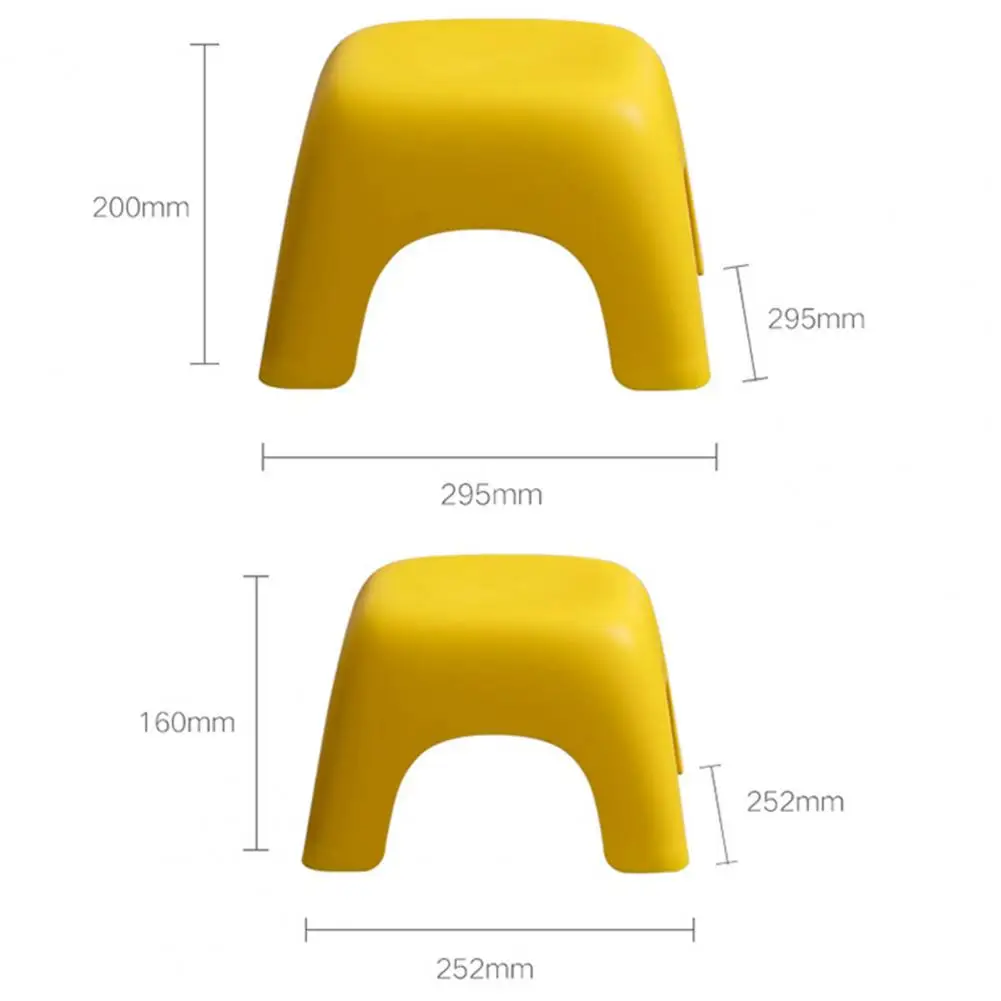 Small Stool With Bottom Anti-skid Pad No Sharp Corners Ergonomic Design Kids Portable Anti-slip Toilet Sitting Chair Room Decor