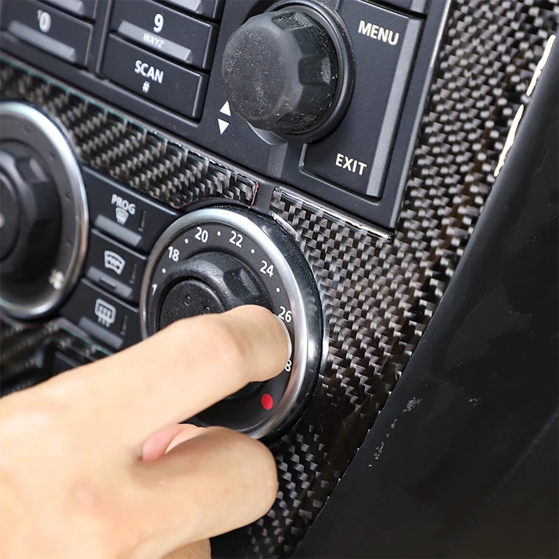 For Land Rover Freelander 2 2007-2012 Soft Carbon Fiber Car Air Conditioning Adjustment Panel Frame Trim Sticker Accessories - view 4