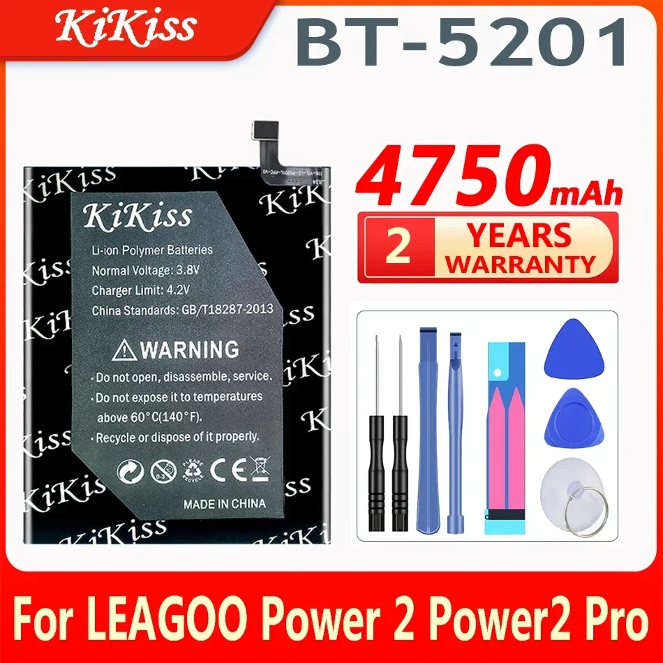 

Аккумулятор KiKiss на 4750 мА · ч для LEAGOO Power 2 Pro Power2 Pro Power 2 Pro BT-5201 BT5201 BT 5201 аккумулятор на ACCU + Бесплатные инструменты