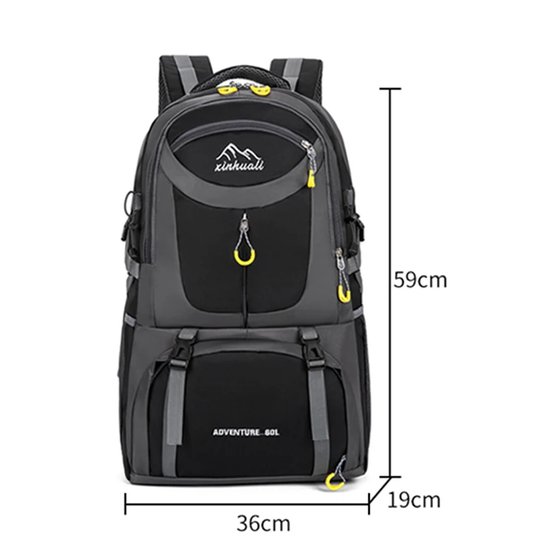 Travel Backpack 60L Men\'s and Women\'s Outdoor Hiking Climbing Camping Storage Bag Large Capacity Student Computer Bags HL-1805