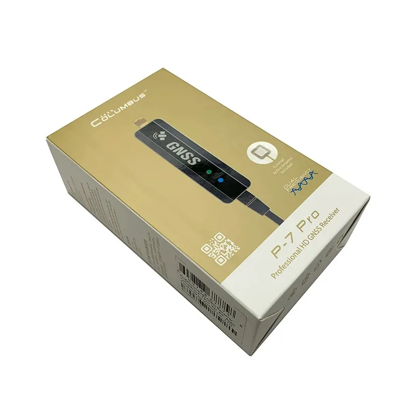 Columbus P-7 Pro Professional HD GNSS Receiver Compatible With IPad All Platforms GPS L1 L5 Dual Band Sub-meter Accuracy Wired