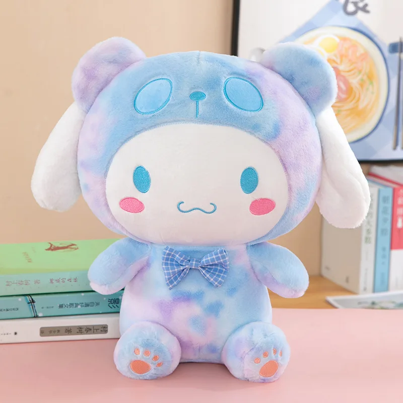 

Новинка, креативная кукла Sanrio Kawaii Kuromi Cinnamoroll аниме плюшевая игрушка, мелодия, милая мультяшная парная декорация, подарок на день рождения