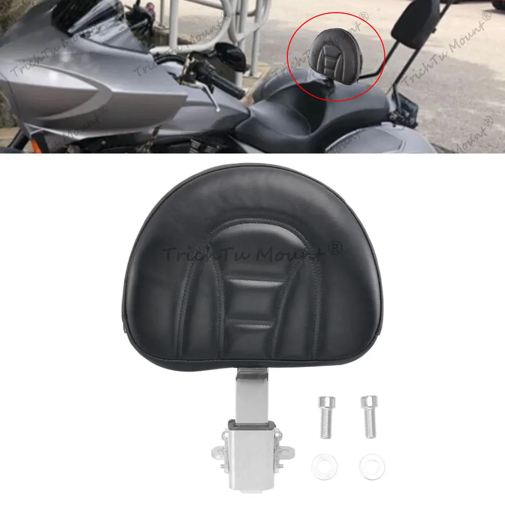 1 set Driver Backrest With Mounting Kit Sissy Bar Backrest Compatible with Victory 2012-2017 PU Leather Motorcycle Seat Backrest
