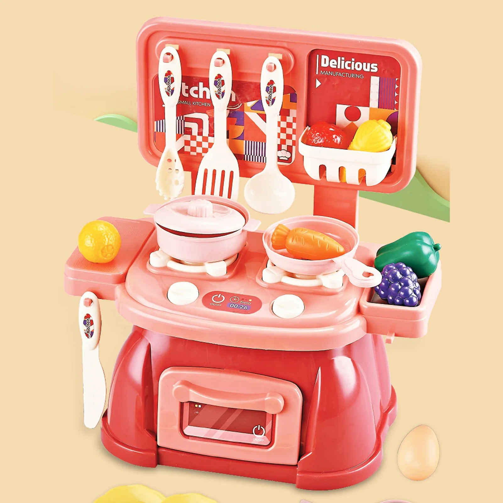 ZK30 Set da cucina per bambini Set di utensili da cucina Set da cucina realistico Set da gioco per ragazze articoli per la casa per bambini giocattolo da cucina