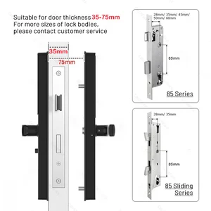 TTLOCK -Fingerabdruck Biometrische Semiting -Türschloss, elektronisches Aluminiumrutschen, Bluetooth -Passwort, RFID -Code 12 Hauptverkauf Elektronische Verriegelung für Aluminiumtür - №8