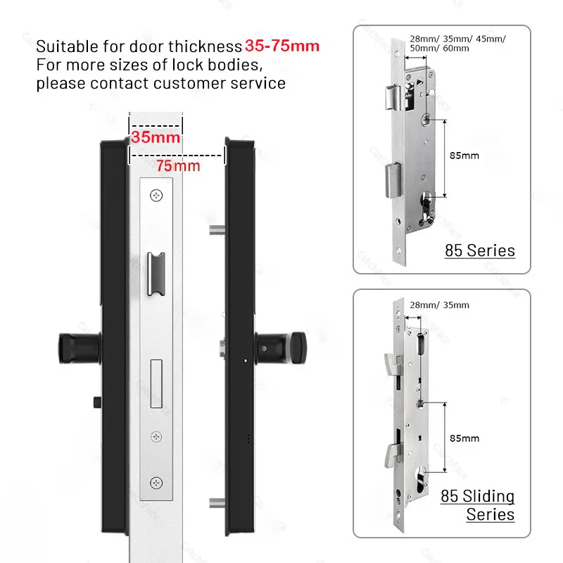 Imagem -05 - Alumínio Impermeável Sliding Door Lock Biométrico Eletrônico Bloqueio Inteligente Biométrico Bloqueio Impressão Digital Bluetooth App Senha Digital ao ar Livre