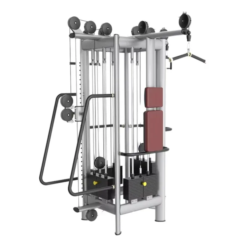 Commercial Four-Person Comprehensive Station Trainer, Multifunctional Steel Fitness Equipment