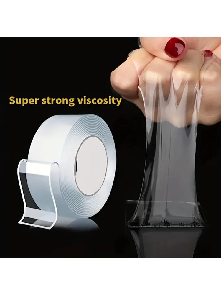 20-50mm Breites Ultra-Starkes Klebeband Hochviskoses Doppelseitiges Klebeband Spurloses Transparentes Wiederverwendbares Montageband