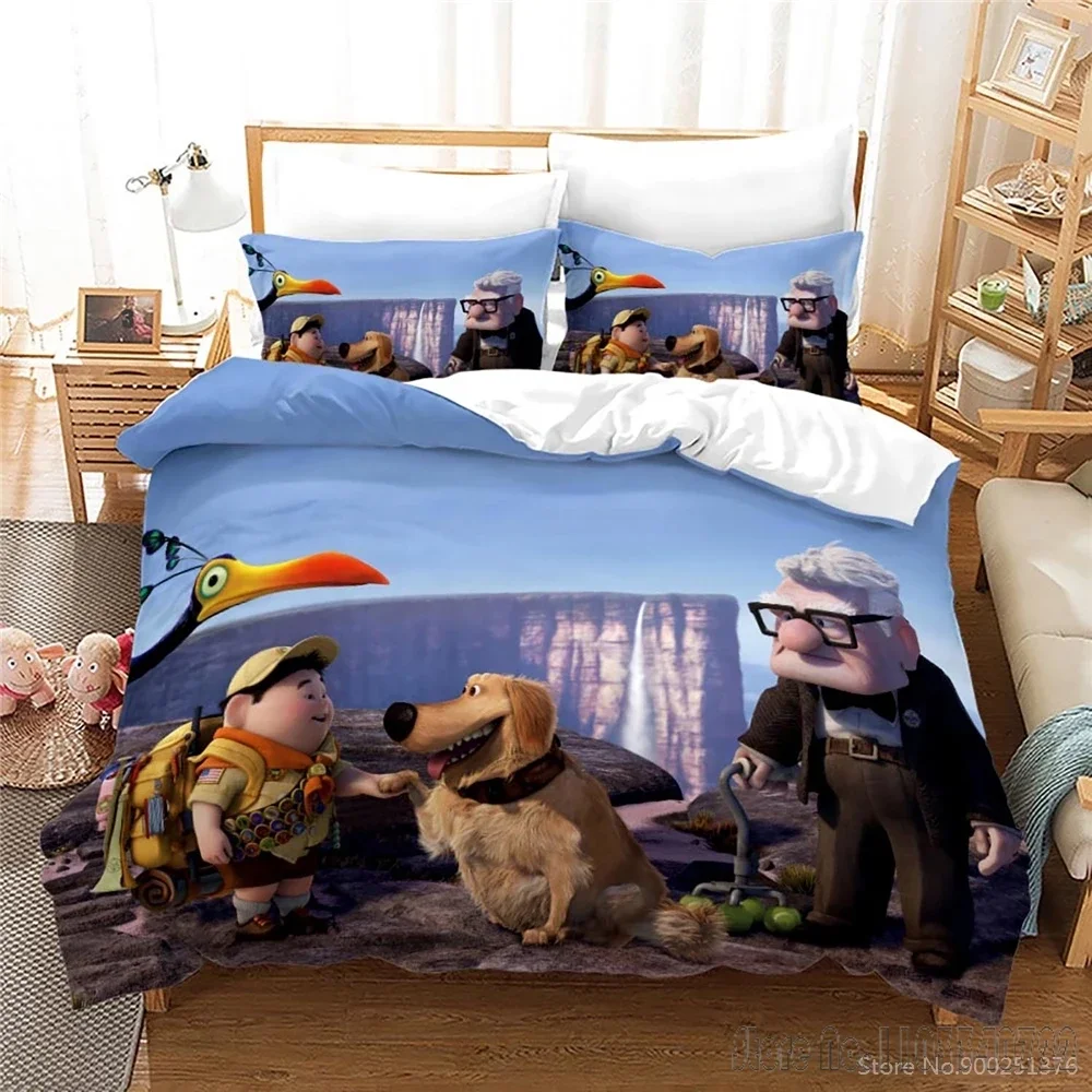 3d impresso up disney filme dos desenhos animados amor criança conjunto capa de edredão hd consolador capa roupas para crianças conjuntos cama decoração do quarto