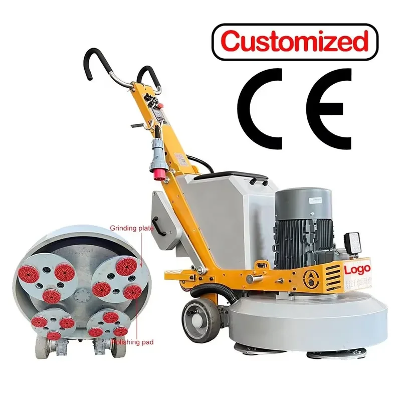 15KW 380V Planetary Floor Grinder Double Drive Remote Control Polisher, Heavy Cement Sander for Epoxy Terrazzo Marble