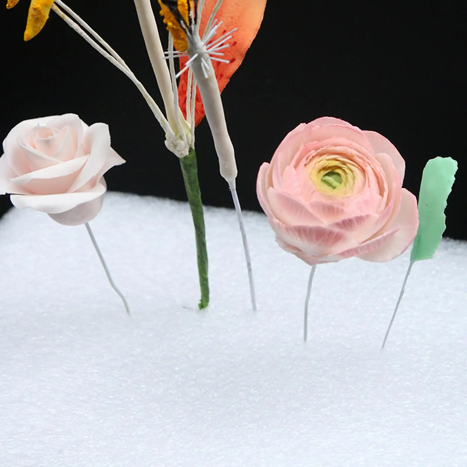 Floral Wire Paper Wrapped Iron Stem Durable Craft Supply for DIY Flower Arrangement Decoration