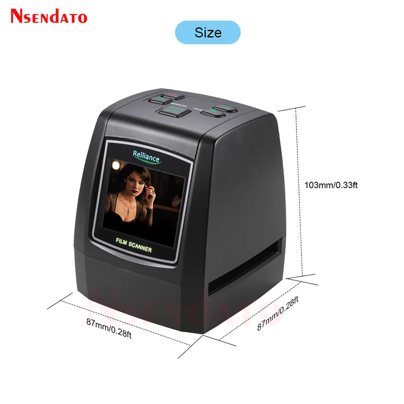 14MP/22MP High-Resolution Photo Foto Film Scanner Convert 35 mm 8 mm Color 2.4\