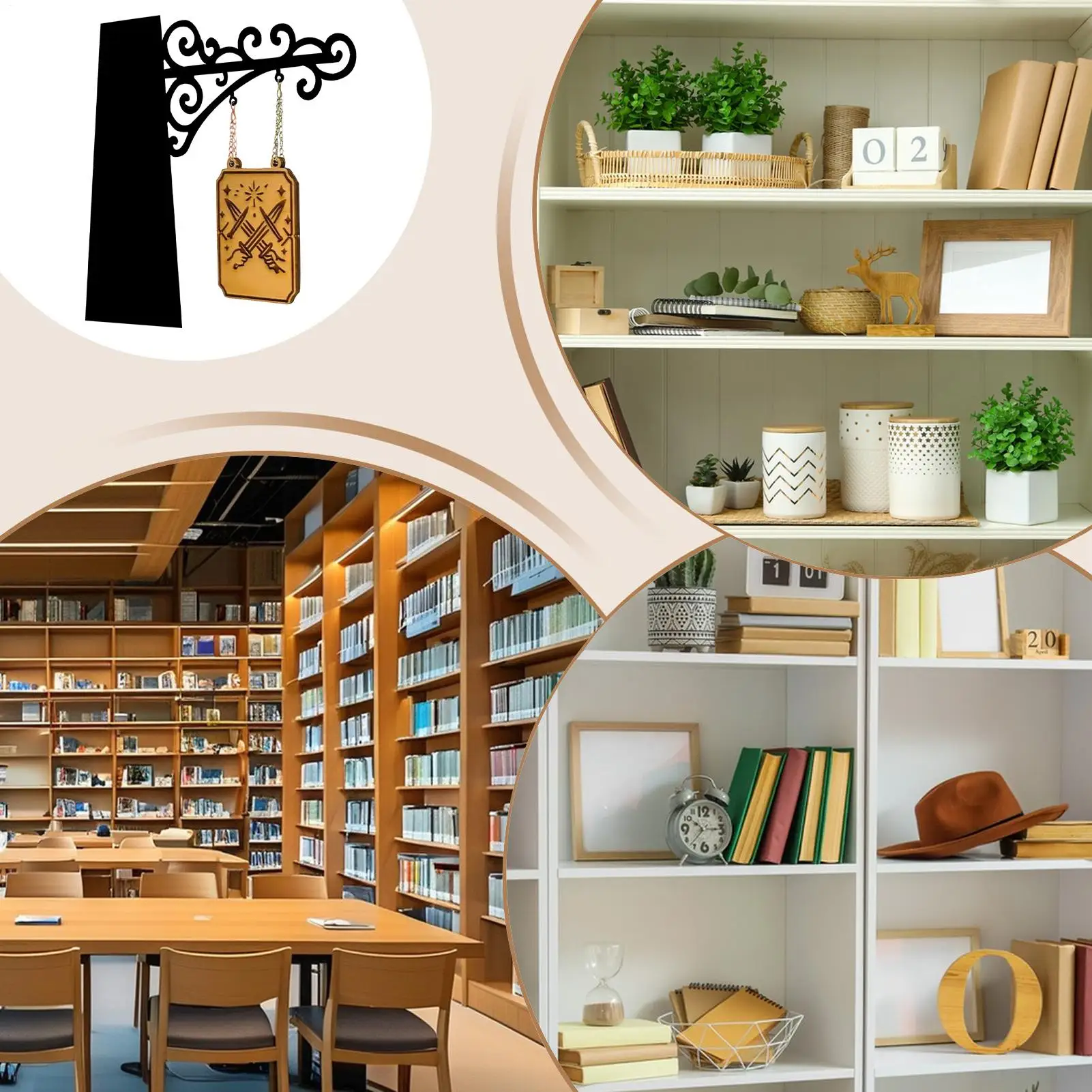 BookNook Sign Book Genre Signs With Brackets for Bookshelf Easy Installation Divider Labels Library Supplies Book Genre Signs