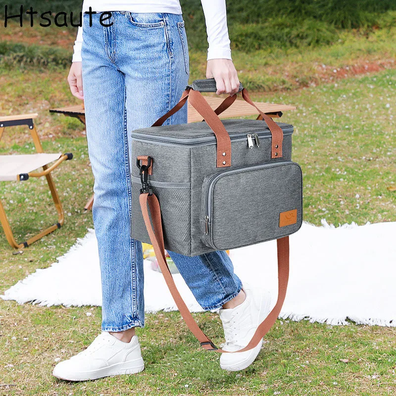 

Большой вместительный герметичный рюкзак для обеда для женщин и мужчин, теплая изолированная сумка для пикника, прохладная и теплая сумка для хранения на открытом воздухе, сумки на плечо