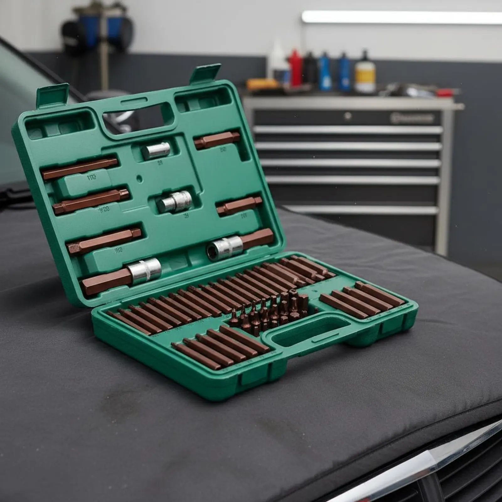 60 Pieces Star Drive Bit Set Heavy Duty Star Driver Bit Set Heat Treated Black Phosphate Finish for Auto Repair Shop view 4