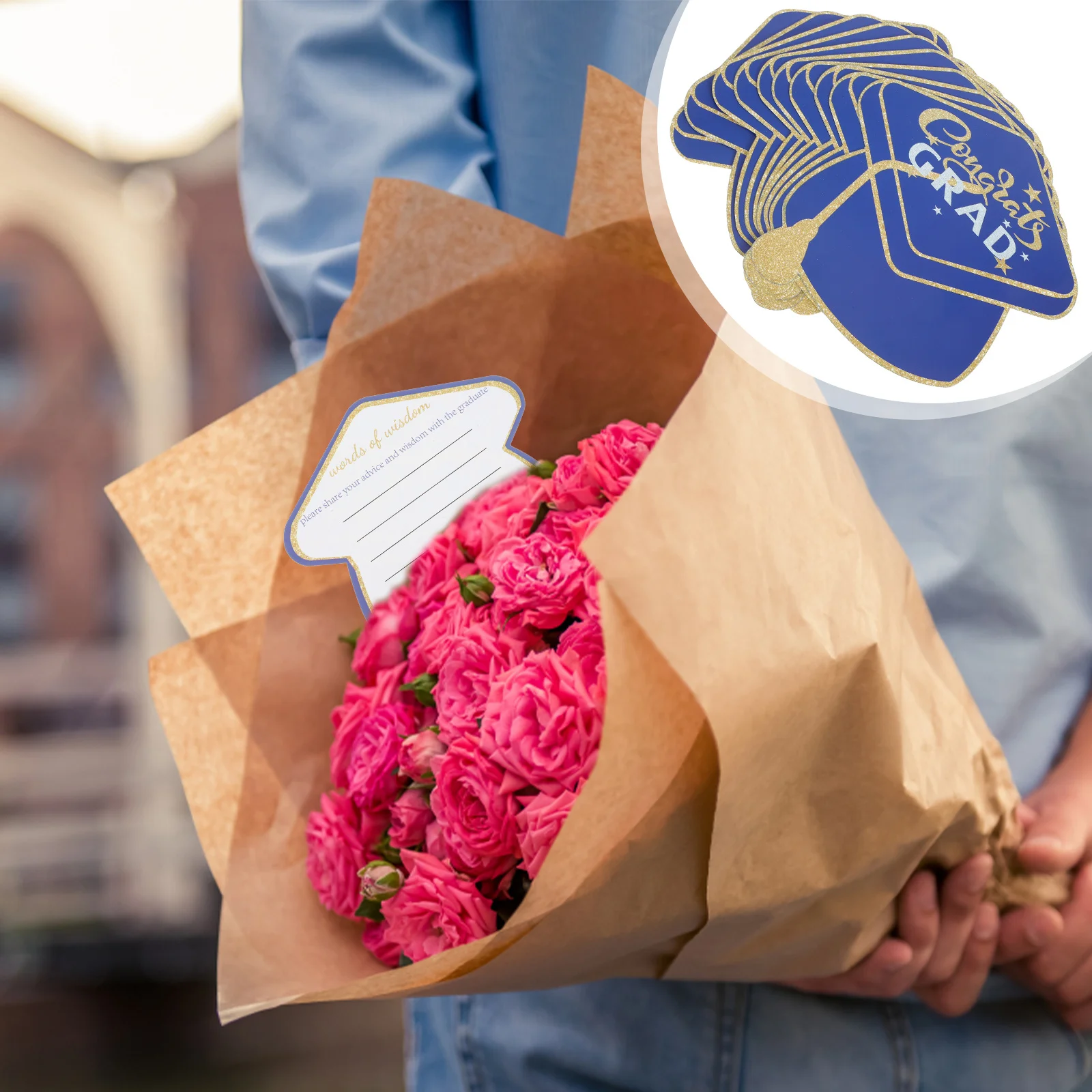 

10Pcs Graduation Theme Paper Cards Blank Greeting Cards Quick Drying Handwriting Suitable for Various Celebrations