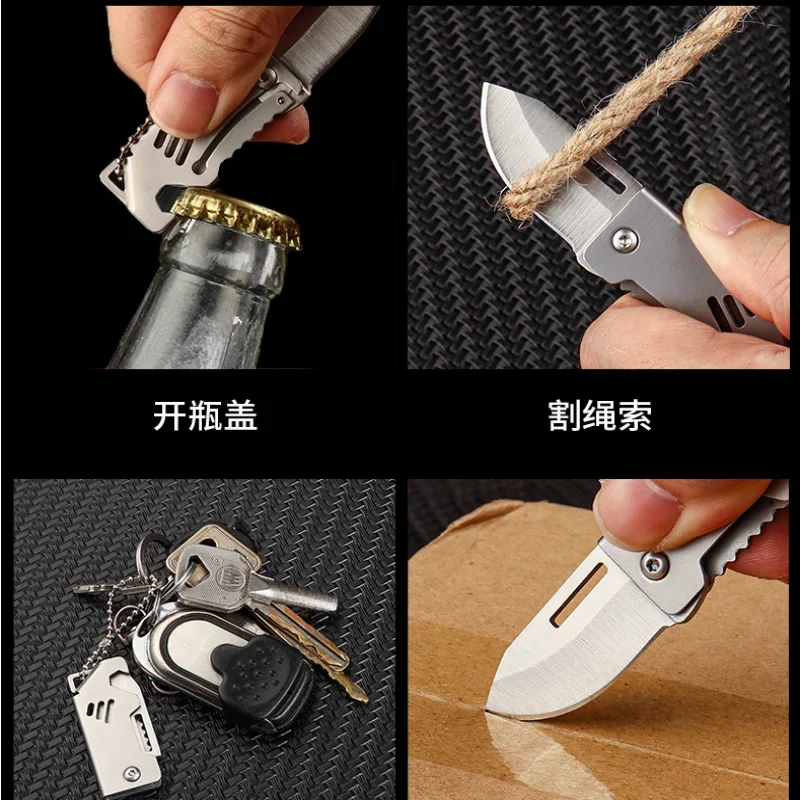 D2 Blade Sharp Knife Stainless Steel Forming Knife Camping Self Defense Emergency Survival Knife Folding Portable Keyknife Gift