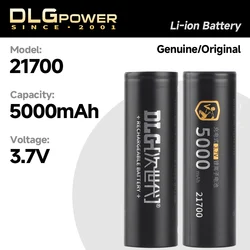 DLGPOWER 21700 3.7V 5000mAh Rechargeable Li-Ion Battery with Smart Charger Flashlight High Power Electrical Tools Battery Pack