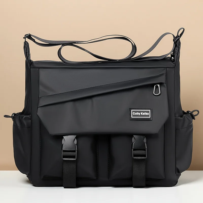 Modische Herren-Umhängetasche, mehrschichtige Postboten-Tasche, Business-Reise-Umhängetasche, geeignet für den täglichen Pendelverkehr und Geschäftsreisen