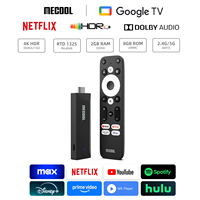 MECOOL Android TVBox Mego1 2025 4K HDR with Google Netflix Dolby Audio Certified Realtek RTD 1325 2GB 8GB BT5.0 WIFI2.4G/5G
