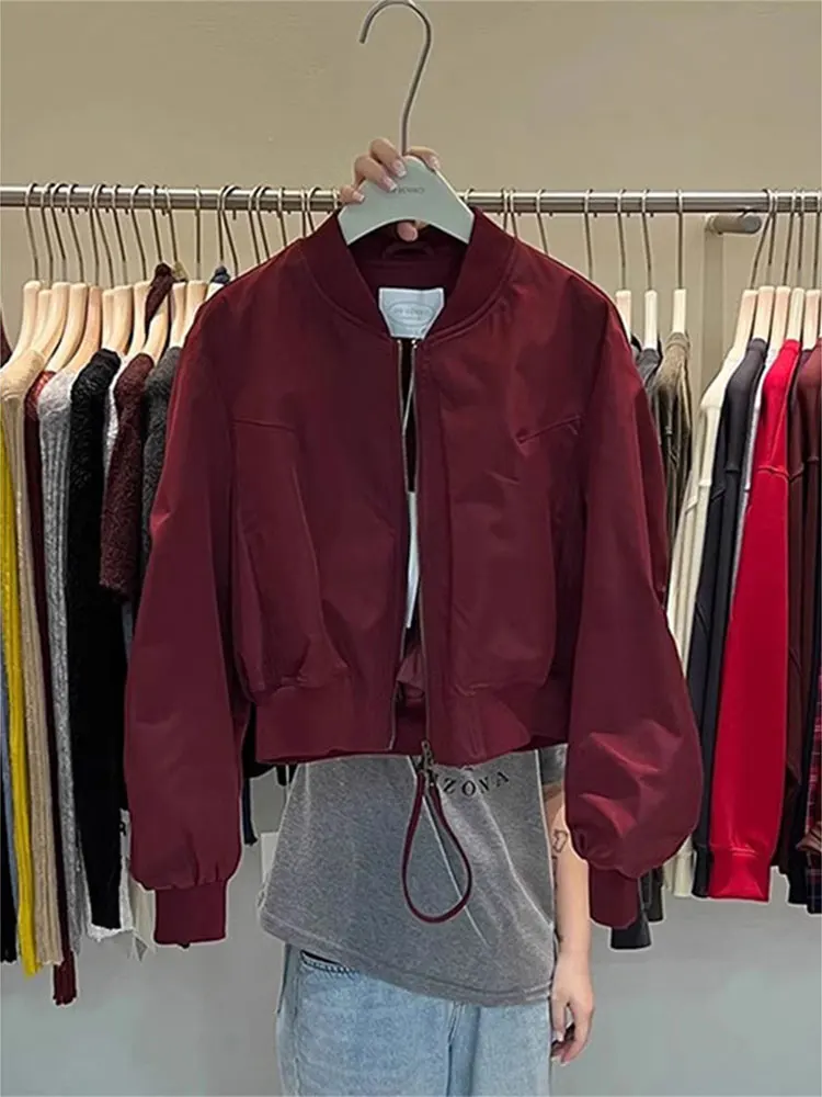 

Ort Baseball Jaet женская повседневная красная ветровка пальто весна осень новый Sle корейская версия свободного покроя для поездок на работу