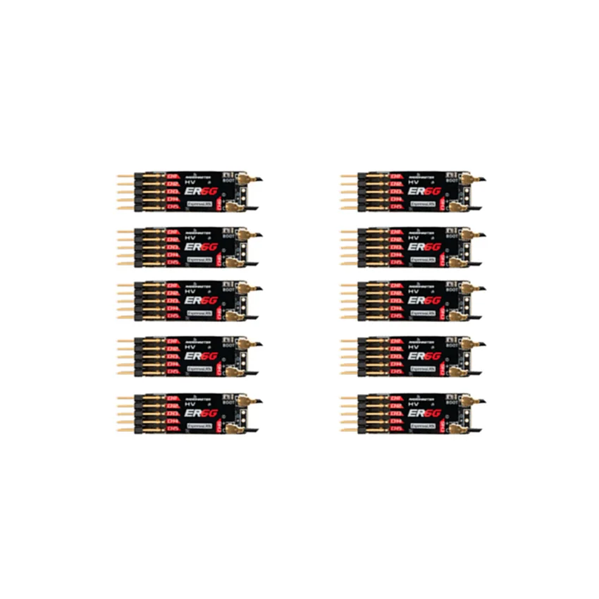 10PCS RadioMaster ER6G & ER6GV 2.4GHz ELRS PWM Receiver