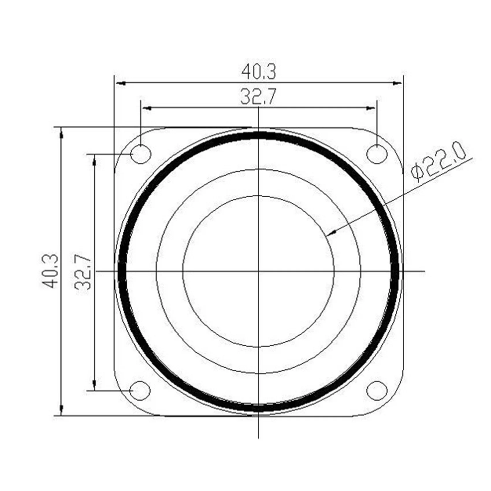 2PCS 1.5 inch Audio Speaker 4Ω 5W 40mm Bass Multimedia Loudspeaker DIY Sound Mini Speaker with Fixing Hole