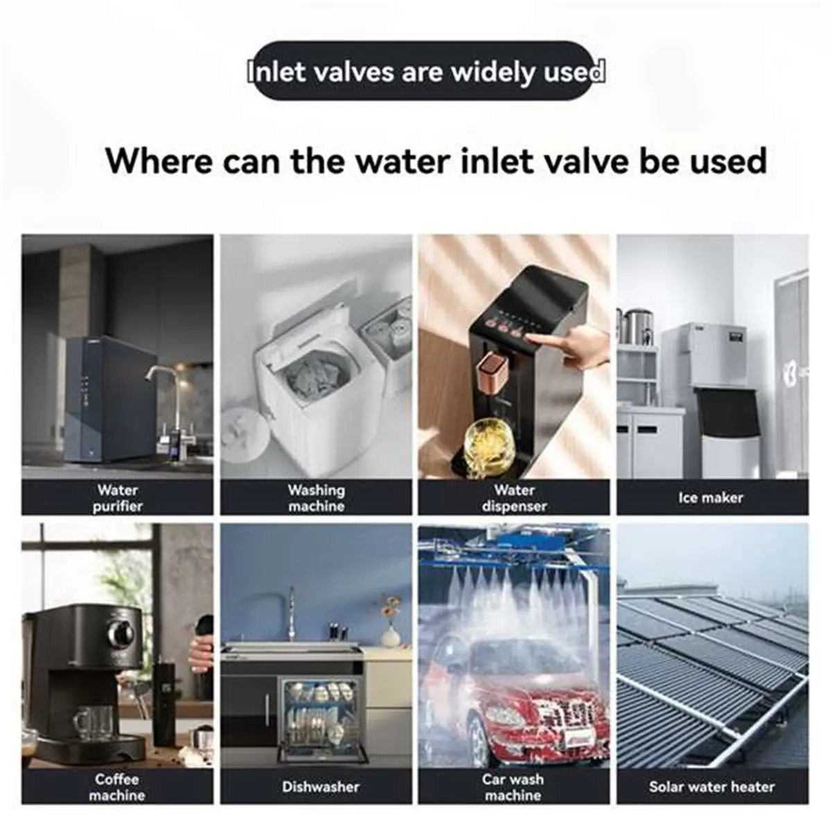 LUCK Water Inlet G3/4 12mm Washing Machine Inlet Solenoid Valve Dishwasher Normally Closed Inlet Valve AC220V
