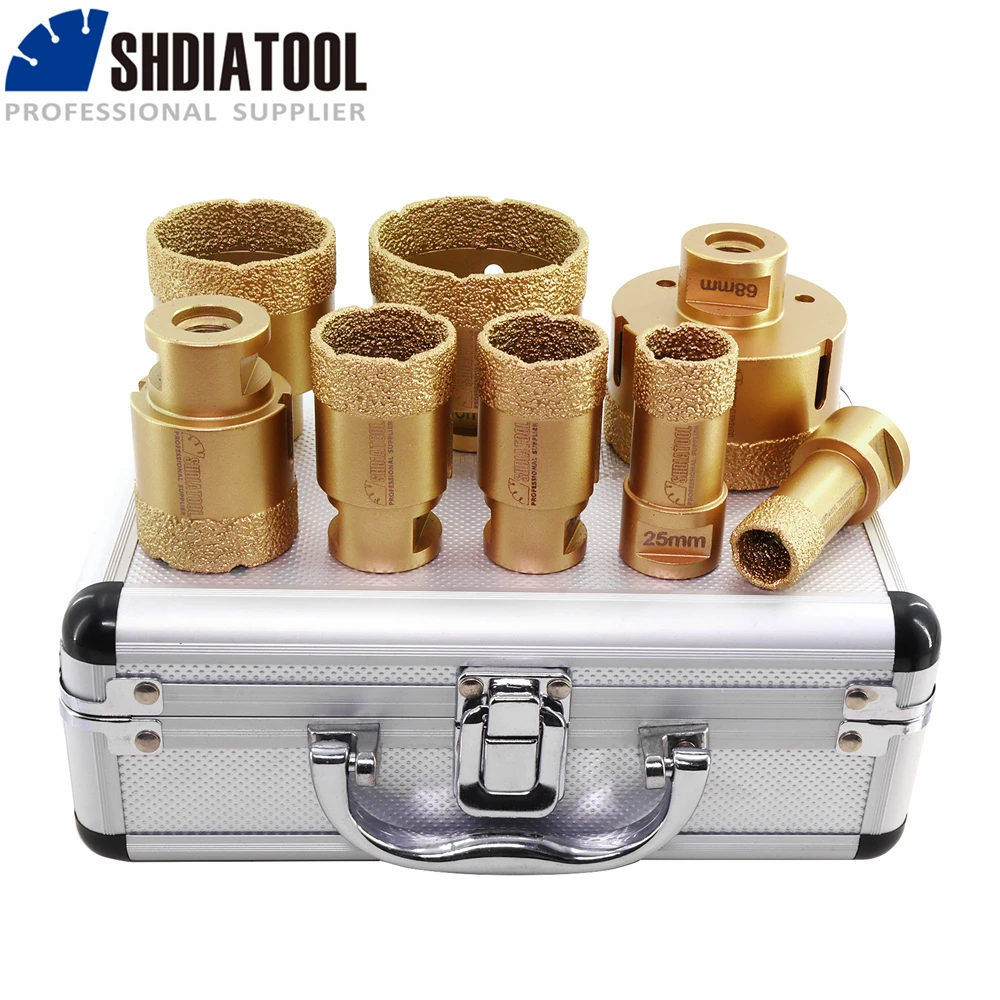 Imagem -02 - Shdiatool Conjunto M14 Soldados Vácuo Diamond Core Drill Bits com Box Dia 20 Mais 25 Mais 32 Mais 35 Mais 40 Mais 50 Mais 60 Mais 68 mm Granito Mármore Cerâmica Buraco Saw