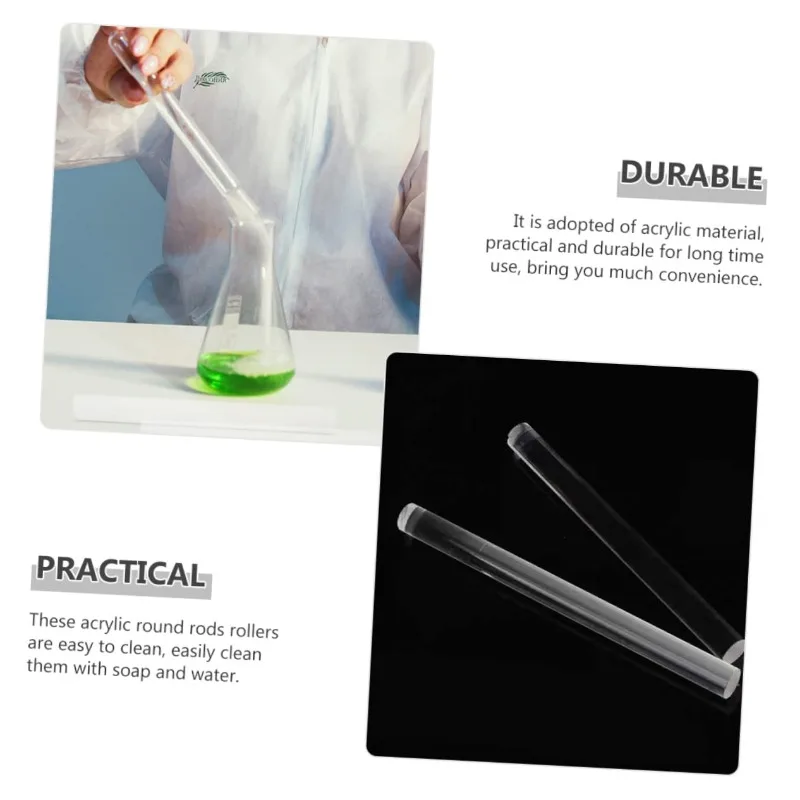 Naxilai 6pcs Acrylic Rod Dowel Rods Transparent Acrylic Craft Rods 20mm Dia.Acrylic Rods Solid Dowel Rod  200mm Long