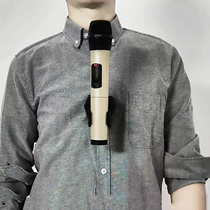 Unsichtbarer Mikrofonhalter Zaubertricks Ultimativer am Hals montierter Mikrohalter für Zauberer Bühne Straße Magia Zubehör Werkzeuge