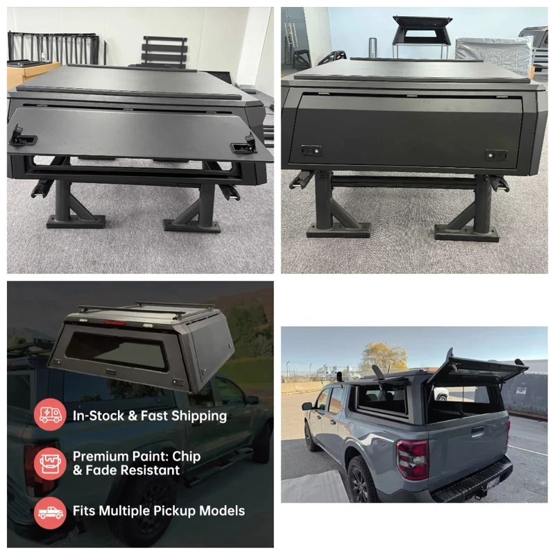 

Pickup Aluminum Alloy Waterproof Hard Top Pickup Canopy 4.5FT Truck Bed Hard Canopy For Maverick