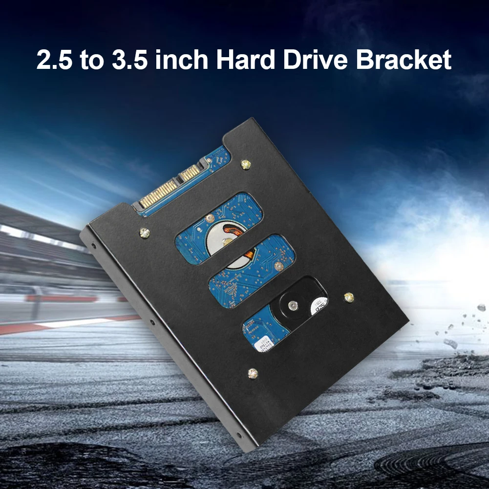 Holder Bracket Hard Drive Adapter Dock Enclosure 2.5 inch SSD HDD to 3.5 inch for Office Caring Computer Supplies