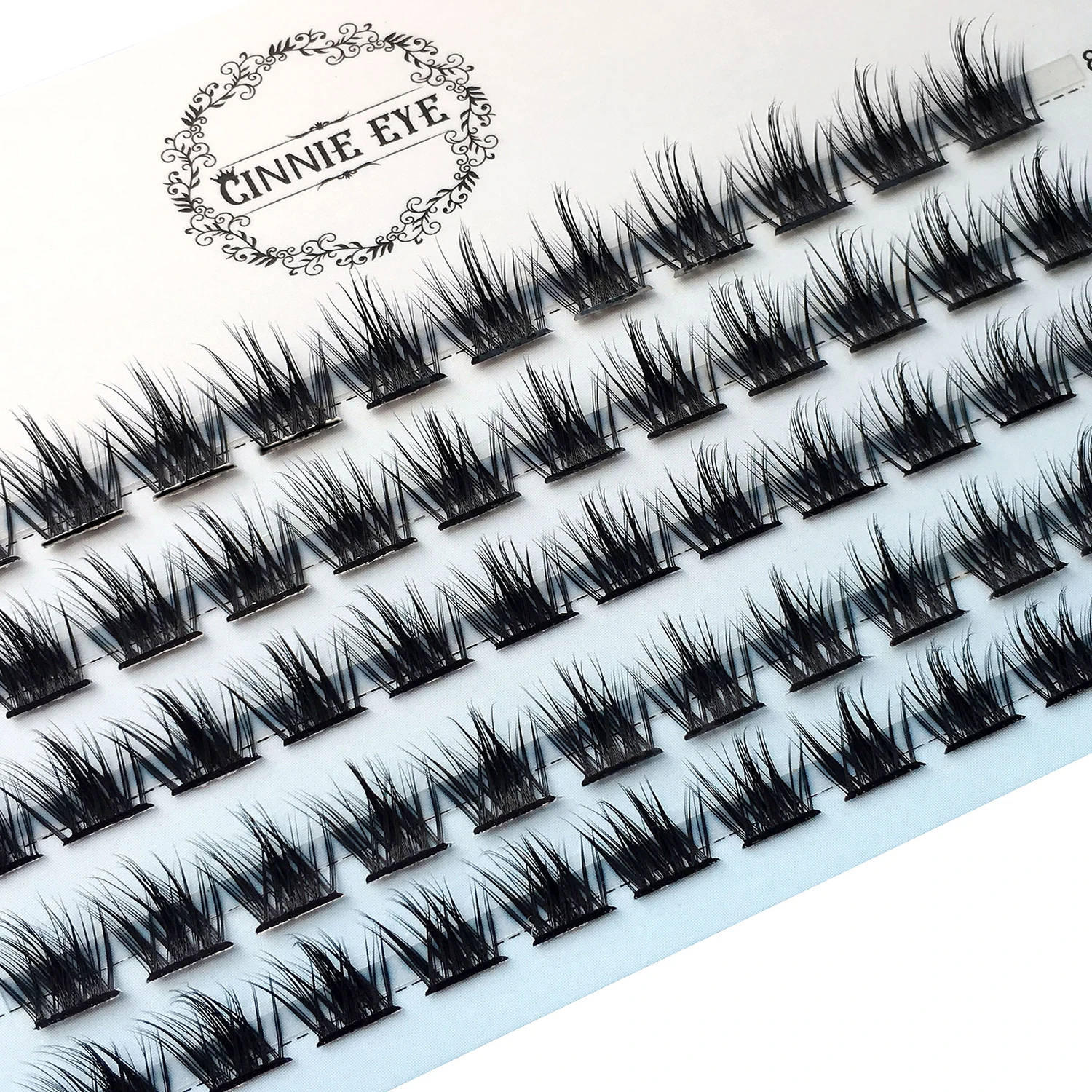 New 60 Mink Segmented False Cluster Lashes Extension Fluffy Premade Fans Spikes Lash Mix Individual Dovetail Eyelash Lift Kit