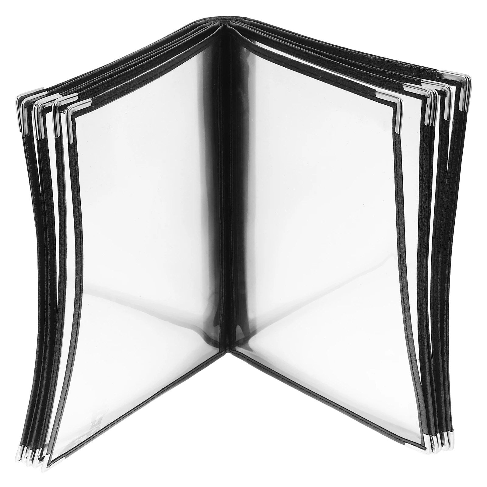 

Transparent PVC Menu Book 12 Sides Restaurant Cash Register Folder Recipe Covers for Cafe Bar Menu Protector