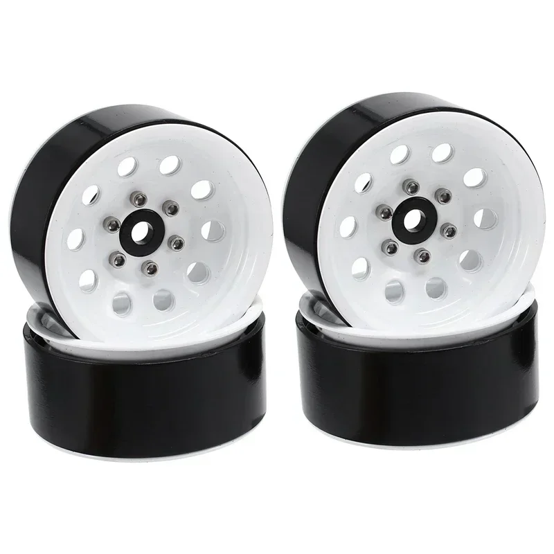 4 個のメタル 1.9 インチ ビードロック ホイール リム 3 スタイル 1:10 RC クローラー車用 アキシャル SCX10 90046 TRX4 レッドキャット GEN8