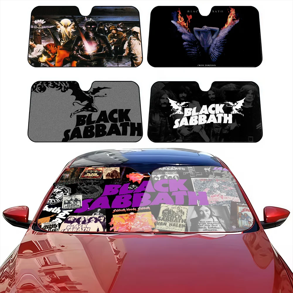 Rock Band B-Black Cool S-Sabbath Car SunShade Personalized Windshield Anti-UV Window Windscreen Cover Shade Auto Visor