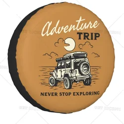 Voertuig Avontuurlijke Reis Reservewiel Cover voor de meeste auto's Vrachtwagen Aangepaste Stofdichte Auto Wieldoppen 14 