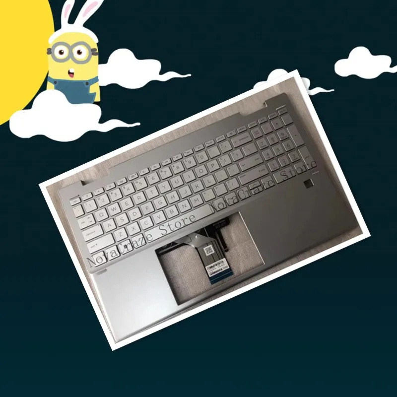 

New M45130-001 For Pavilion X360 15-ER Palmrest with Backlit Keyboard Silver