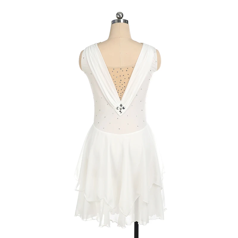 Hot Sale Girls Sleeveless Latin Ballet Dress Rhythmic Gymnastics Tights Woman Figure Skating Dress view 6