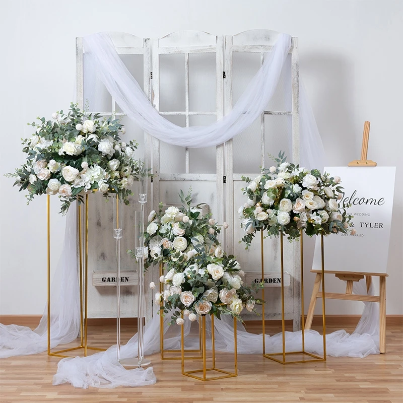 SN-M056 Floral Arch Triangles Wedding Background Decoration Flower Arch Triangles Flower Row