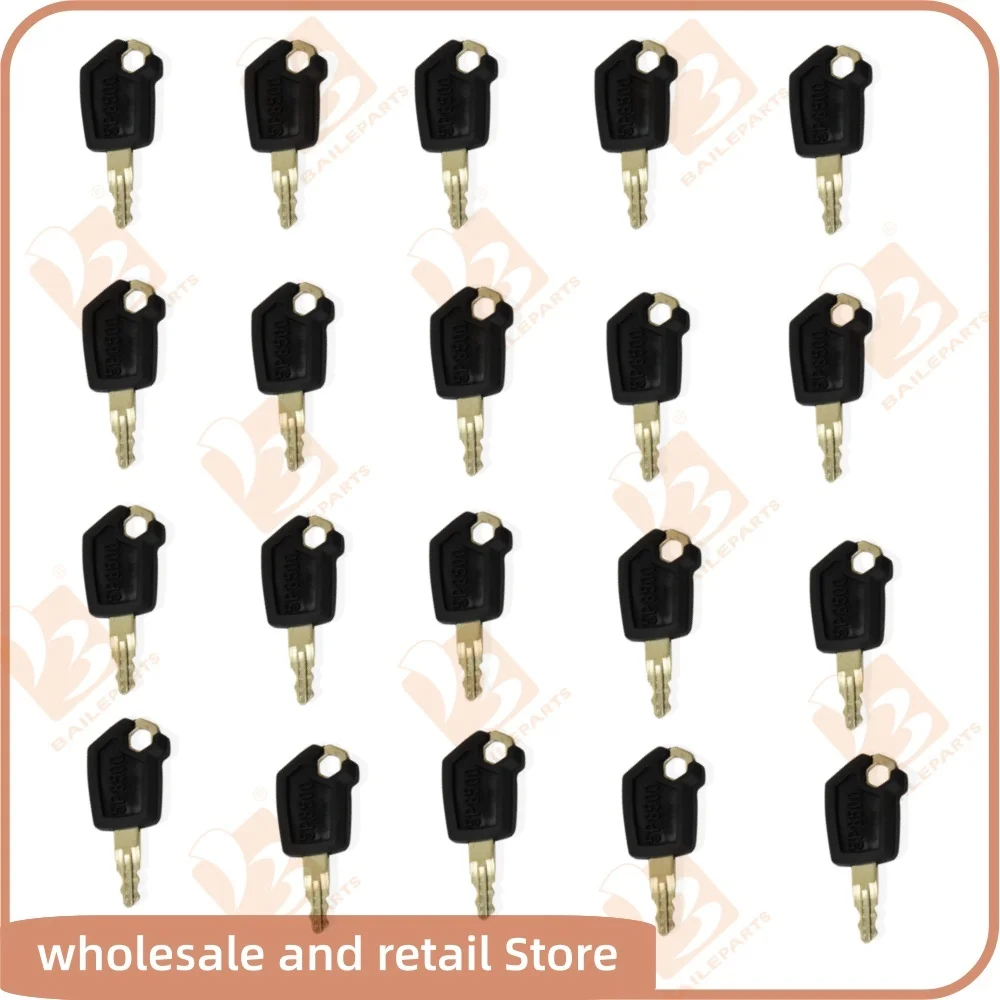 20PCS 5P8500 Lgnition Keys For Caterpillar Heavy Equipment Lgnition Loader Dozer Digger Lgnition Key For 5P8500 Cat Engine Parts