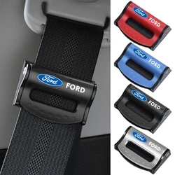 2pcs Car Safety Seatbelt Stopper Adjuster Clip To Relax Shoulder Neck Accessories For Ford Ranger ST Focus Kuga Mustang Mondeo